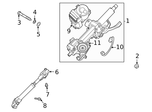 Steering Column Assembly for 2021 Kia K5 #0