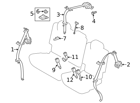 Seat Belt for 2017 Toyota Prius V #0
