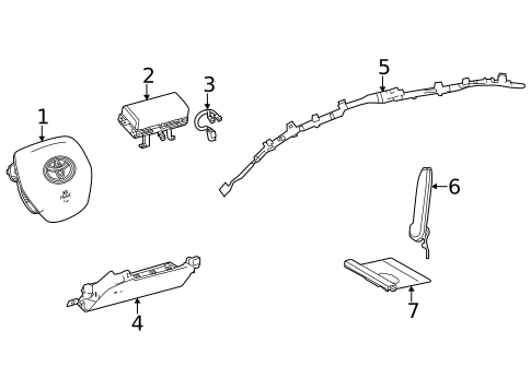 Air Bag Components for 2022 Toyota Venza #0