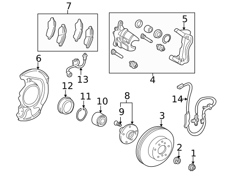 Front Brakes for 1999 Toyota Camry #0