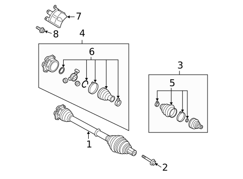 Drive Axles for 2009 Audi A5 Quattro #0