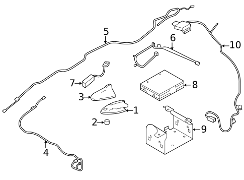Antenna & Radio for 2013 INFINITI FX37 #2