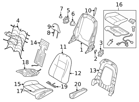Front Seat Components for 2007 Volvo S40 #1