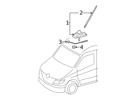 Antenna & Radio for 2012 Mercedes-Benz Sprinter 3500 #0