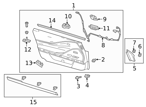 Interior Trim - Door for 2018 Lexus LC500 #1