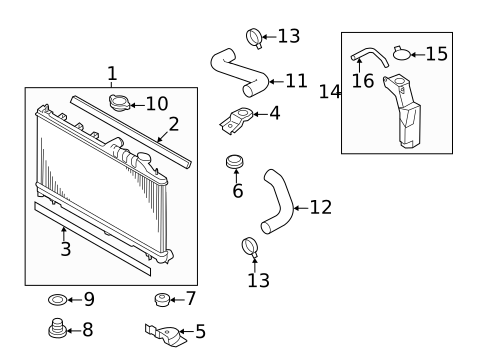 Radiator & Components for 2018 Subaru WRX STI #0