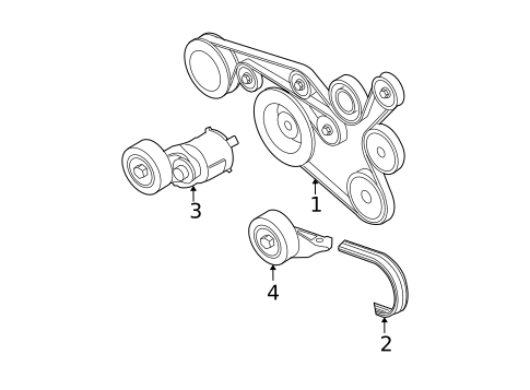 Belts & Pulleys for 2009 Volkswagen Beetle #1