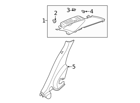 Interior Trim - Quarter Panels for 2013 Kia Forte #1