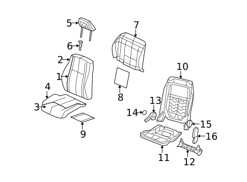 Front Seat Components for 2015 Jeep Compass #0