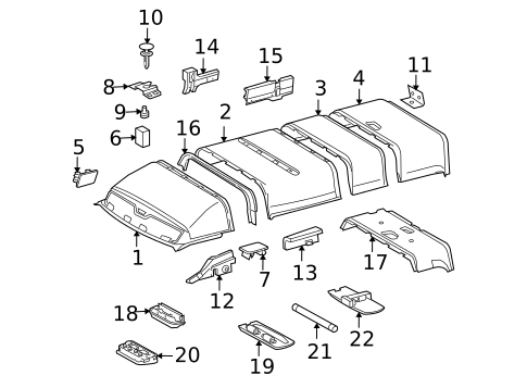 Interior Trim - Roof for 2004 Dodge Sprinter 3500 #2