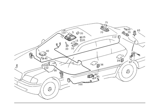 Interior Lamps for 1994 Mercedes-Benz C280 #1