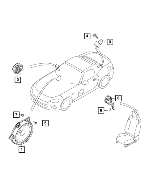 Radio, Antenna, Speakers, DVD, and Video systems for 2017 Fiat 124 Spider #2
