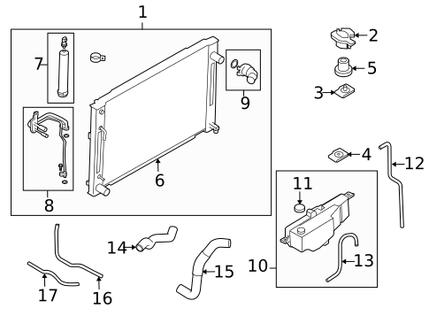 Radiator & Components for 2014 INFINITI Q60 #0