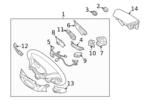 Steering Wheel & Trim for 2012 Hyundai Sonata #0