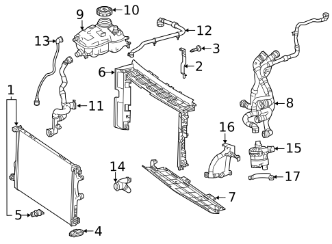 Radiator & Components for 2021 Mercedes-Benz GLB 35 AMG® #0