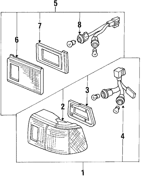 Tail Lamps for 1990 Honda Civic #0