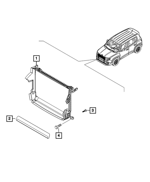 Radiator and Related Parts; Charge Air Cooler for 2021 Jeep Renegade #6