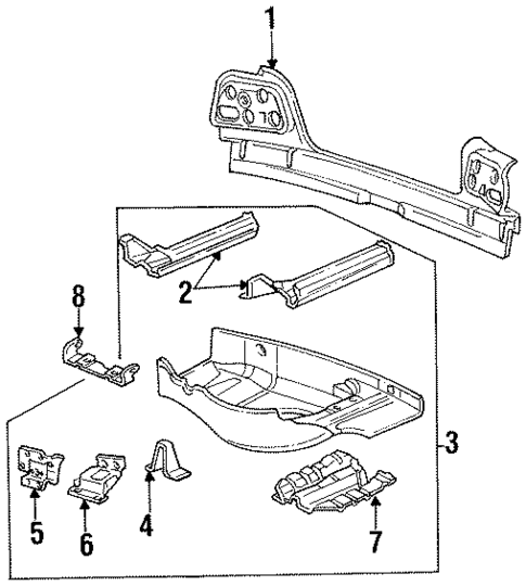 Rear Body & Floor for 1998 BMW 328i #1