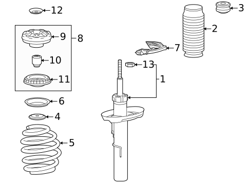 Struts & Components for 2011 Buick LaCrosse #1