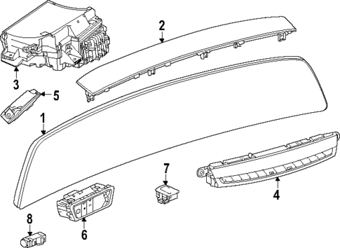 Cluster & Switches for 2025 Cadillac OPTIQ #0