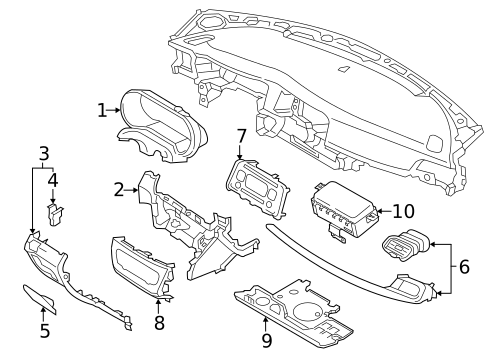 Instrument Panel Components for 2018 Kia Optima #0