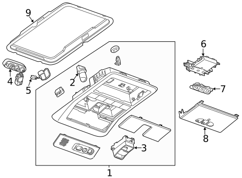 Overhead Console for 2014 Chevrolet Captiva Sport #0
