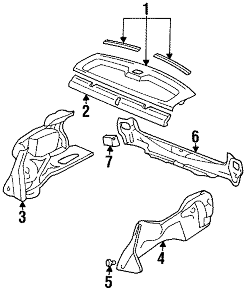 Interior Trim - Rear Body for 1995 Honda Civic #1