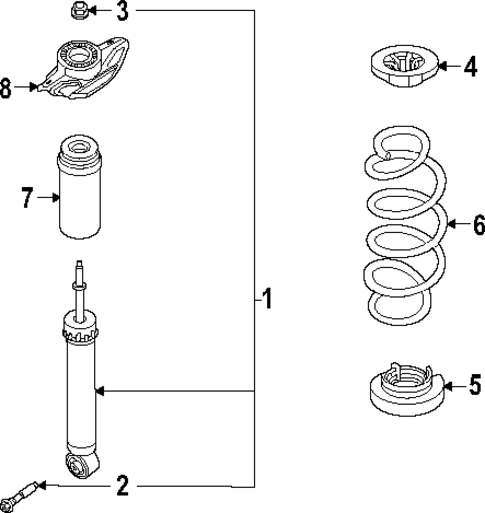 Shocks & Components for 2024 Nissan Pathfinder #1