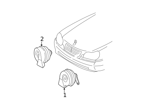 Horn for 2003 Mercedes-Benz C230 #0