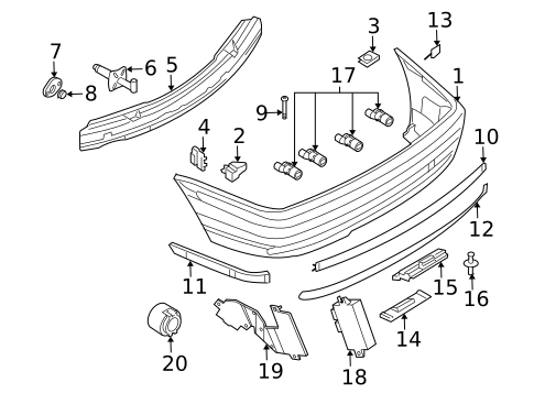 Bumper & Components - Rear for 1999 BMW 328i #1