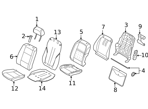 Front Seat Components for 2018 BMW X6 #3