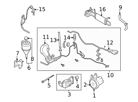 Pump & Hoses for 2008 INFINITI FX45 #0