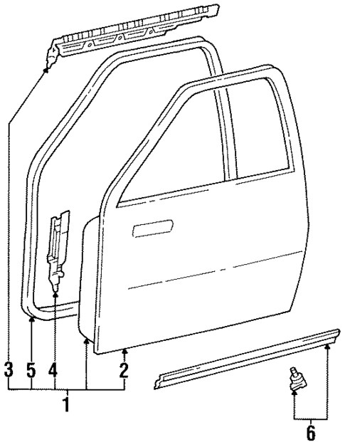 Door & Components for 1994 Toyota T100 #0