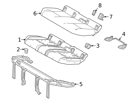 Rear Seat Components for 2025 Lexus UX300h #1