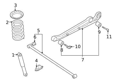 Rear Suspension for 2002 Mitsubishi Montero Sport #1