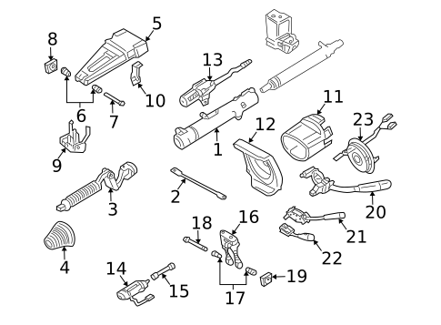 Steering Column Assembly for 2009 Mercedes-Benz CLK350 #2