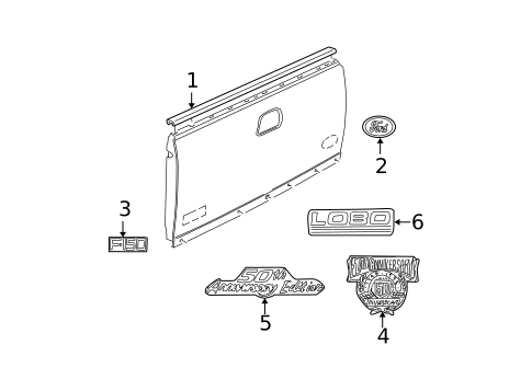Exterior Trim - Pick UP Box for 2003 Ford F-150 #5