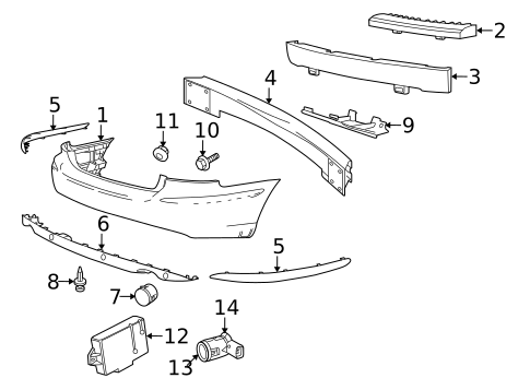 Bumper & Components - Rear for 2013 Jaguar XF #1