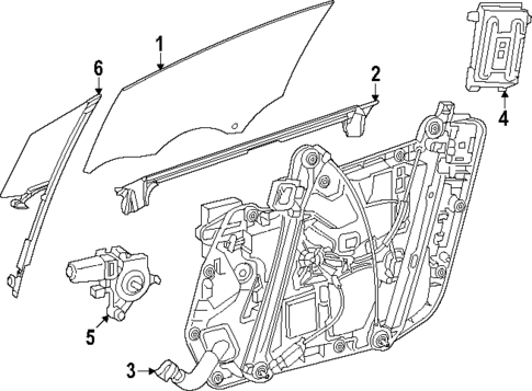 Glass - Front Door for 2023 Mercedes-Benz EQE AMG® #0