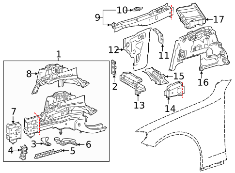 Structural Components & Rails for 2020 Mercedes-Benz E450 #1