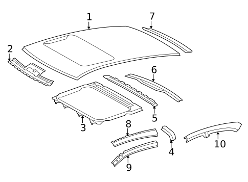 Roof & Components for 2013 Toyota Camry #0