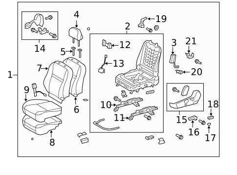 Driver Seat Components for 2013 Toyota Corolla #2