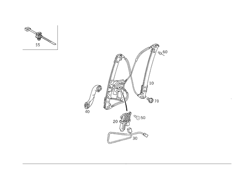 Window Regulator for 2001 Mercedes-Benz S55 AMG #1