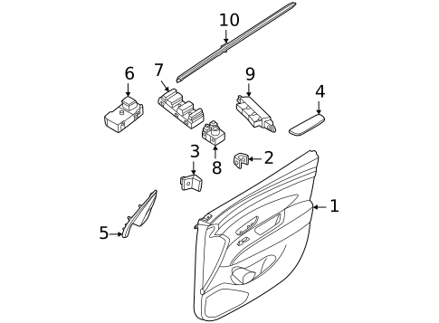 Interior Trim - Front Door for 2025 Hyundai Tucson #0