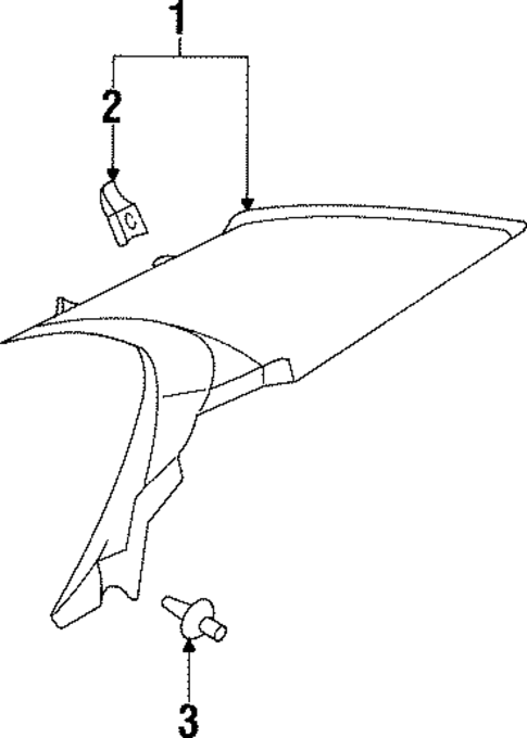 Interior Trim - Quarter Panels for 1998 Mitsubishi Mirage #1