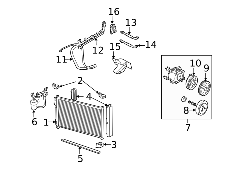 A/C Clutch & Compressor for 2004 Lincoln Navigator #0