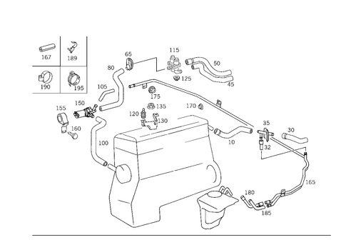 Heating Water Connection for 1998 Mercedes-Benz C280 #1