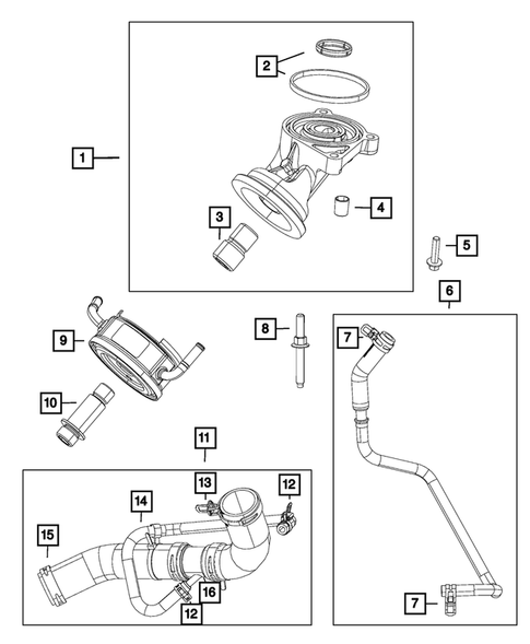 Engine Oil Cooler for 2022 Ram 1500 Classic #0