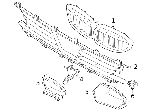 Grille & Components for 2023 BMW 330e #1