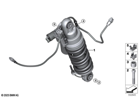 Spring Strut, Mounted Parts for 2025 BMW-Motorrad R 1300 GS Adventure #2
